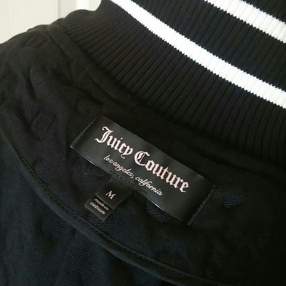 JUICY COUTURE BOMBER JACKET BLACK MEDIUM WOMENS MEDIUM NWOT - Picture 6 of 8